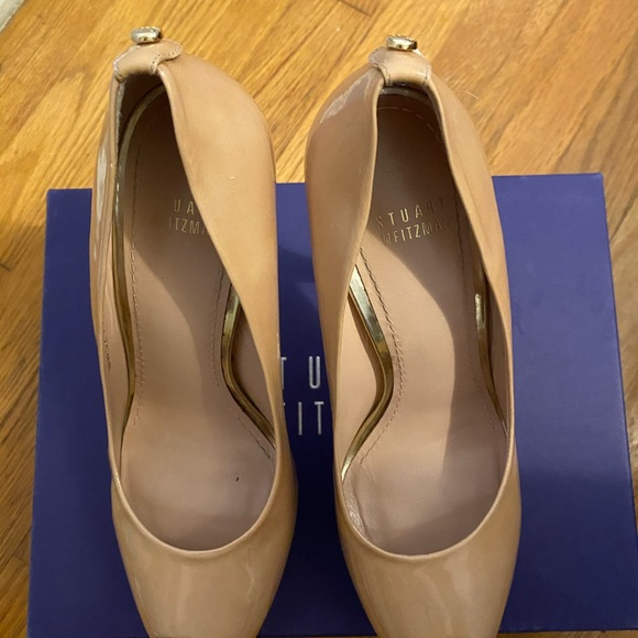 Stuart Weitzman Nude Platform Heels - Picture 2 of 3
